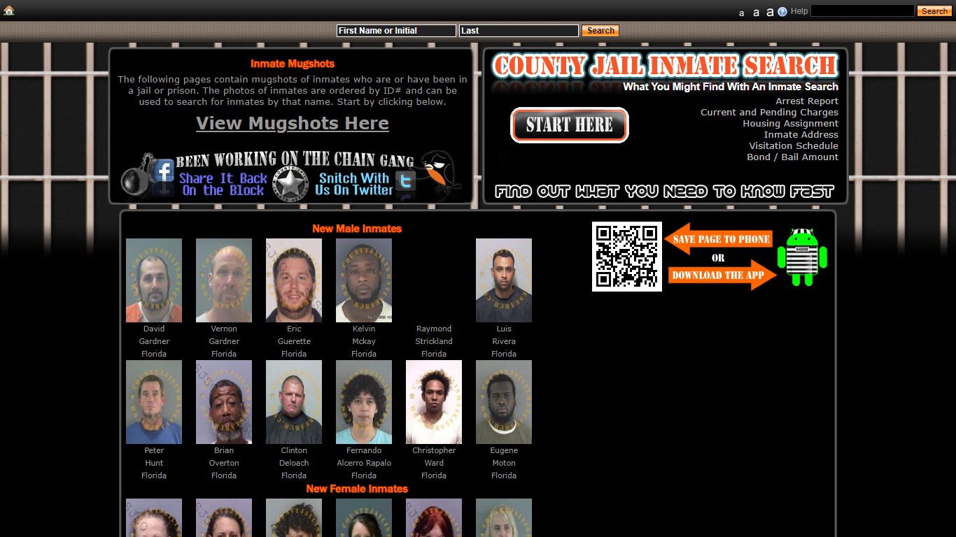 Recent Arrest Mugshots And Inmate Search - County Jail Inmate Search